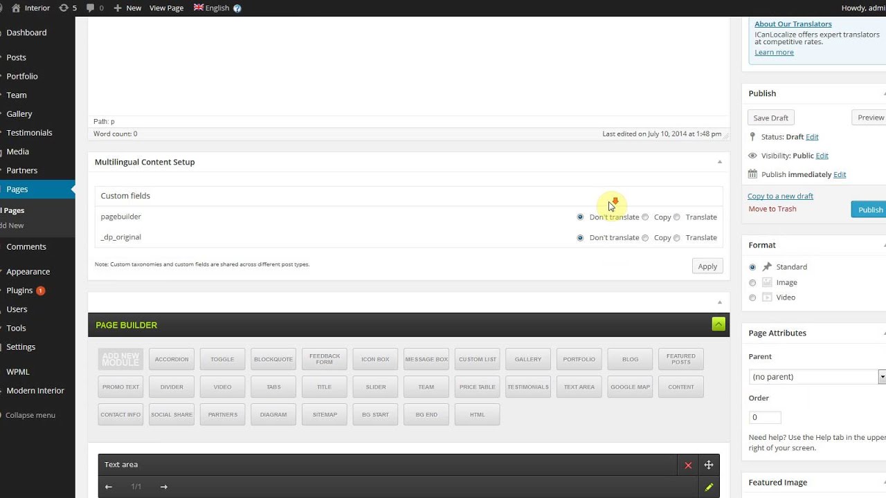 How to duplicate Page Builder modules for multi-language website - YouTube