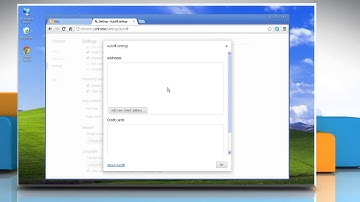 Google™ Chrome: Manage Autofill entries in Windows® XP