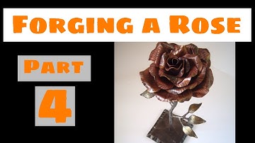 How To Forge a Rose with a Copper Bloom PART 4 // Rose Forging Tutorial