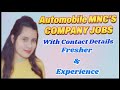 Automobile Industry Jobs Vacancy // #experiencejobs  #fresherjobs  #Panindiajobs @jobstech8