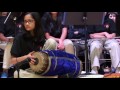 Srivi Balaji and Balaji Narasimhan play mrudangam in Meridian band performance