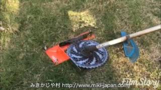 現場で一発 チップソー研磨機 使用例