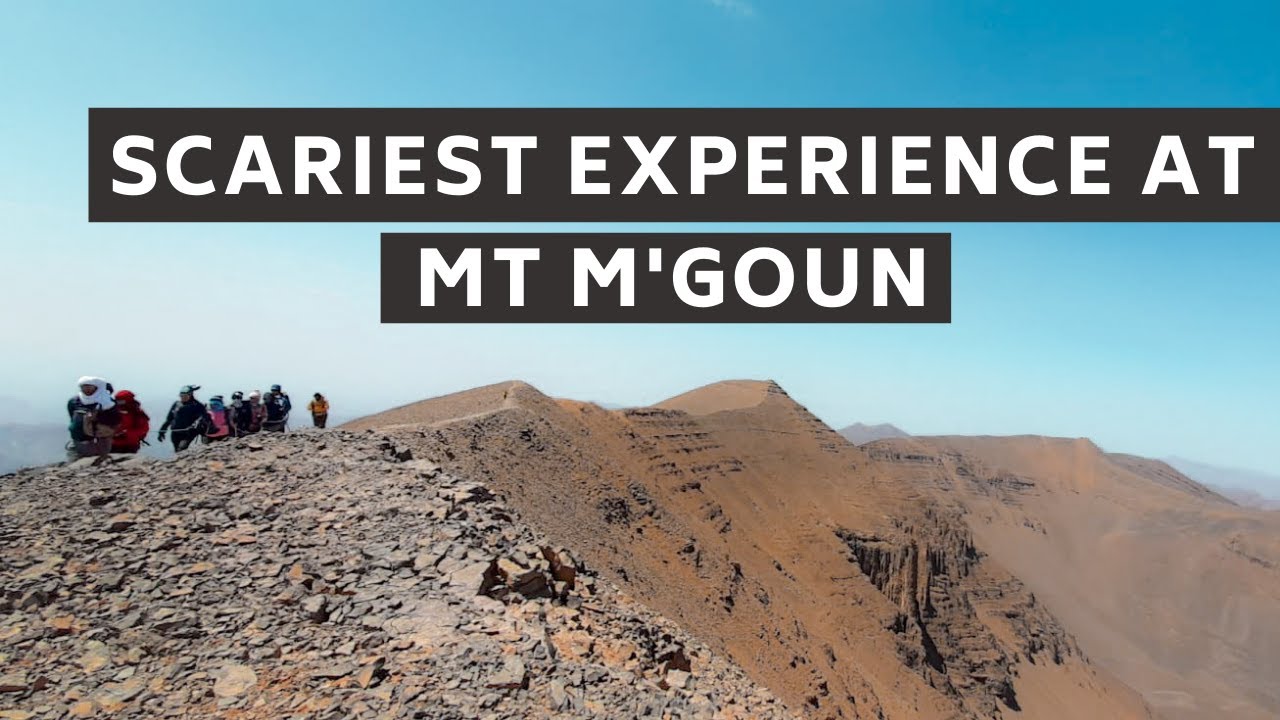 Climbing Jbel M'GOUN in EXTREME WIND  - جبل مڭون  (Eng sub)