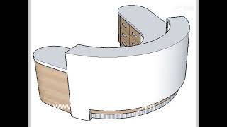 corian curved reception desk for clinic furniture Wealth