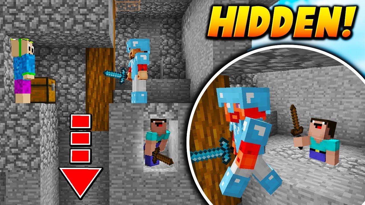 HIDDEN PLAYER GLITCH TRAP! - Minecraft SKYWARS TROLLING (BANNED TRAP!)