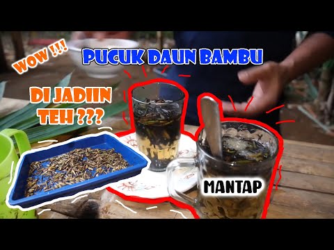 ternyata pucuk daun bambu bisa di seduh jadi teh | UI - komunitas Ciliwung Depok #Pengmas