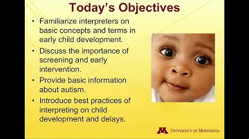 Webinar for Interpreters: Early childhood screening and intervention