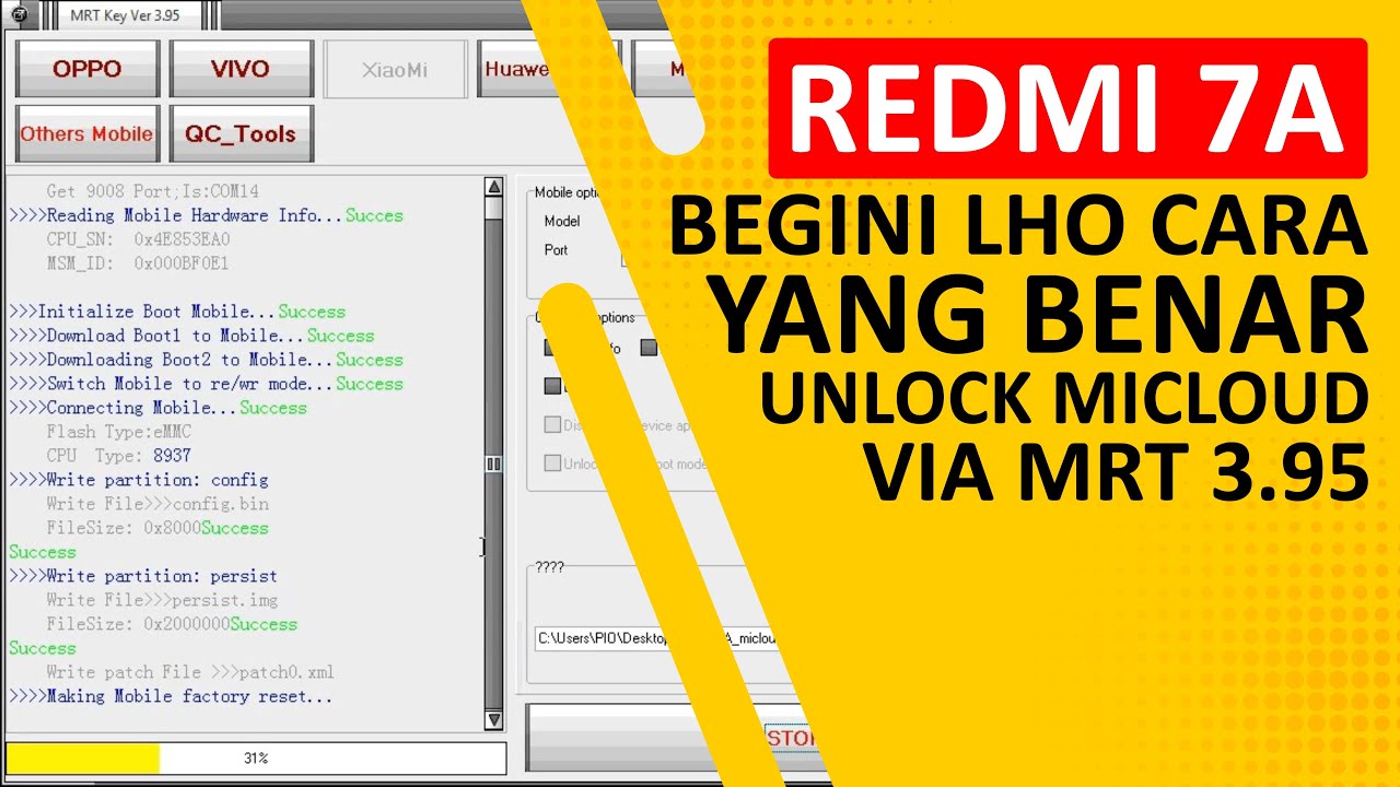 Redmi 7 Mi Account Unlock Mrt