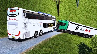 The MOST EXTREME Mountain ROADS❗ Marcopolo HD Bus Nusantara screenshot 1