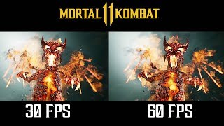 MORTAL KOMBAT 11 - Fatalities/Fatal Blows 30 FPS vs 60 FPS @ 1440p (60ᶠᵖˢ) ✔