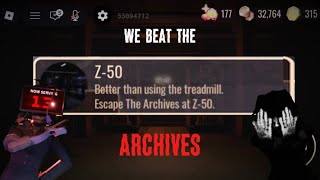 WE finally beat the ARCHIVES in Roblox DOORS...
