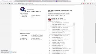 NY Giants 2018 NFL Mock Draft 3.0