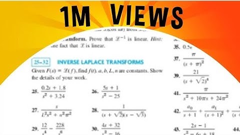 Inverse Laplace Transform Formula | Engineering Maths | Erwin kreyzig | Ex# 6.1 Solved
