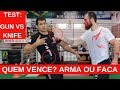 TESTE FACA VS ARMA DE FOGO QUEM VENCE? SOBREVIVÊNCIA URBANA