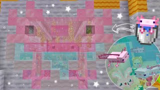 How to build a cute Axolotl cave in Minecraft ♡ Tutorial