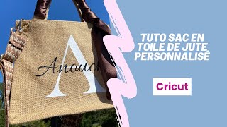 Sac Imprimé en toile de jute M