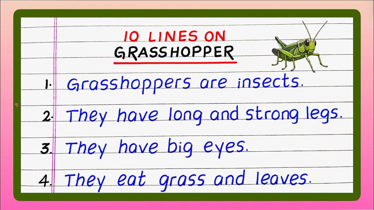 10 Lines on Grasshopper | Few Lines on Grasshopper | Write about Grasshopper