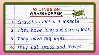 10 Lines on Grasshopper | Few Lines on Grasshopper | Write about Grasshopper