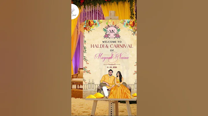 "Royal Wedding Welcome Boards ✨ Make Your Grand Entrance with Luring Invites!"