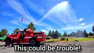 Ben bought a classic 4x4 fire truck!  Let's go drive it!
