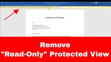 How to REMOVE the Read-Only 