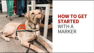 How to charge and use a marker with your service dog