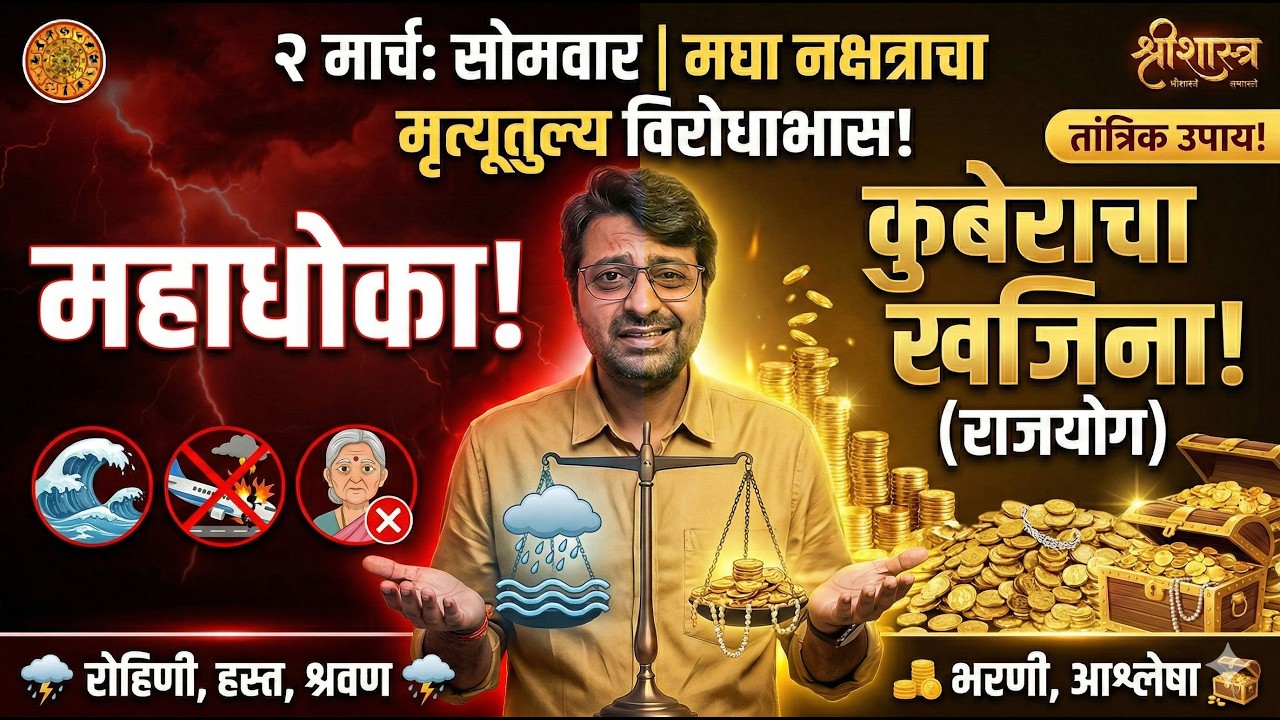 आजचे नक्षत्र भविष्य l २ मार्च २०२६, सोमवार l चंद्र 