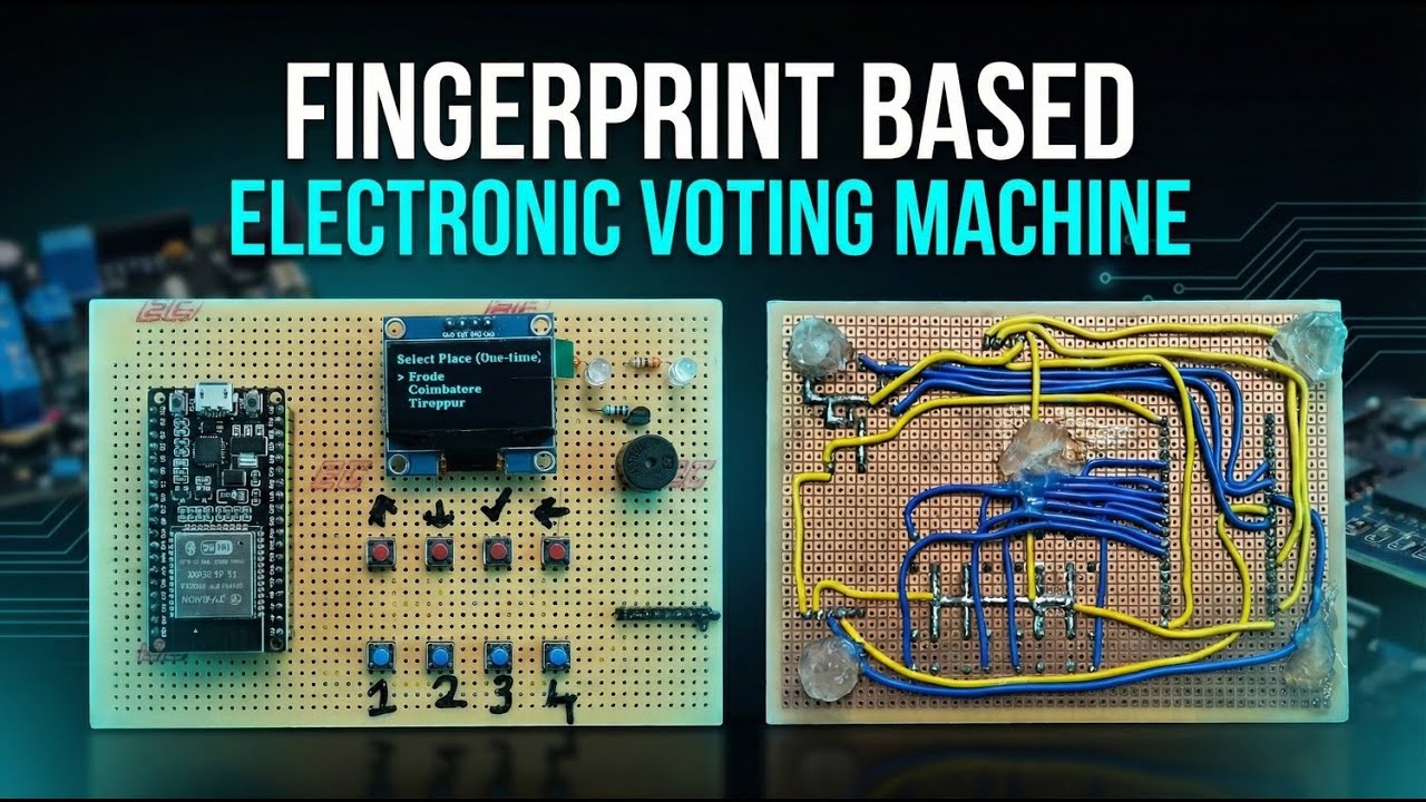 🚀 Smart Fingerprint-Based Voting System | ESP32 + Cloud + Web Dashboard ...