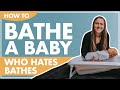 How to Give a Baby a Bath (Who Might Hate Baths) | Step By Step Bathing a Newborn Using a Swaddle