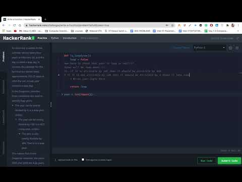 Write a function to check leap year in python | Leap year | HackerRank