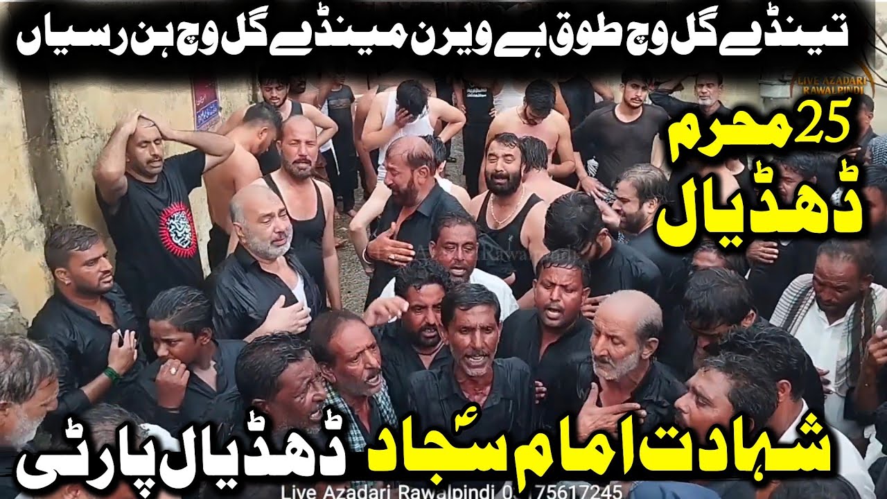 Dhudial Party New Kalam 2025|Tendy Gal Wich Toq Hai Veeran|Noha Bibi Sakina|25 Muharram Dhudial 2025