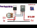 Simple Voltage Regulator 0V to 30V 5A using LM317 and TIP3055 Transistor
