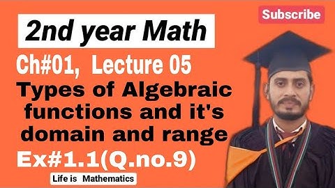 2nd year math,lecture 05,ch#01 (Even,odd, polynomial, Linear, constant,identity, Rational function)