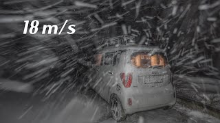 Cozy car camping in a small compact car even in non-stop strong winds and snowstorms by 블루지니TV 273,211 views 1 month ago 42 minutes