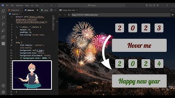 ASMR Programming - Happy New Year 2024 Text Animation - No Talking