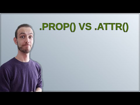.prop() vs .attr()