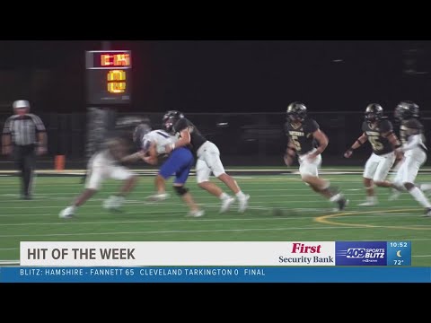 Anahuac High School's Cooper Hutchins makes the week 9 Hit of the Week