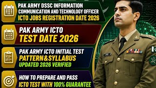 Pak Army ICTO Jobs 2026 | Registration Date, Test Date, Pattern & Syllabus | Complete Preparation