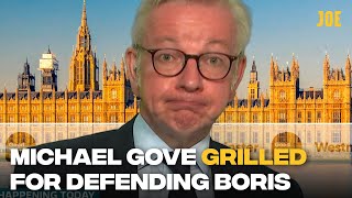 Just Michael Gove pretending he likes Boris Johnson after he resigned on the morning round