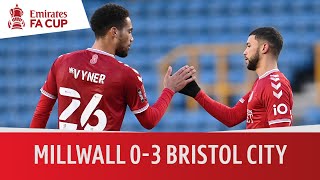 Millwall vs Bristol City (0-3) | Wells scores one and creates another | Emirates FA Cup Highlights