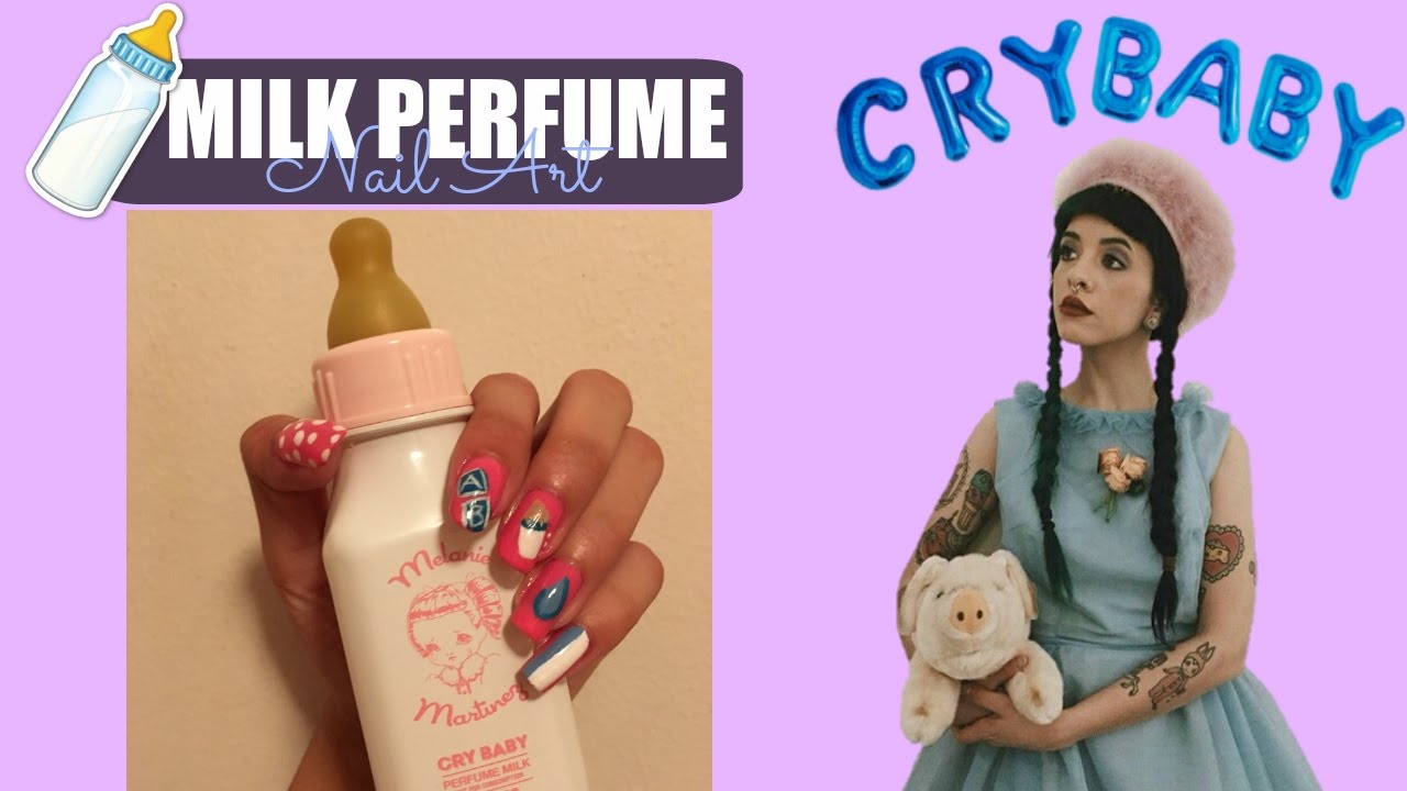 Nail art, Melanie Martinez, nail design, perfume milk, cry baby, baby showe...