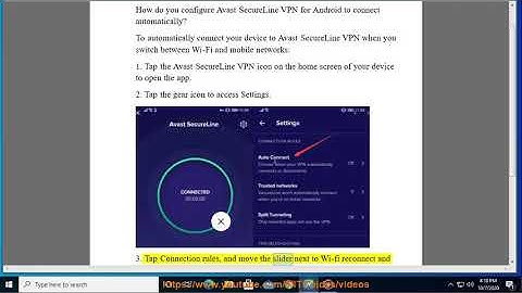 Configure Avast SecureLine VPN for Android to connect automatically