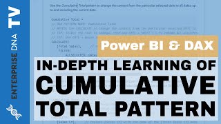 in-depth learning around the cumulative total pattern in dax - power bi tips