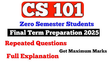 CS001 Final Term Preparation 2025 | CS001 Final Term paper | Part 2