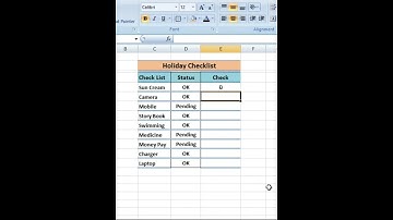show checkmark✅ against complete tasks in excel ll #excel #shorts #viral