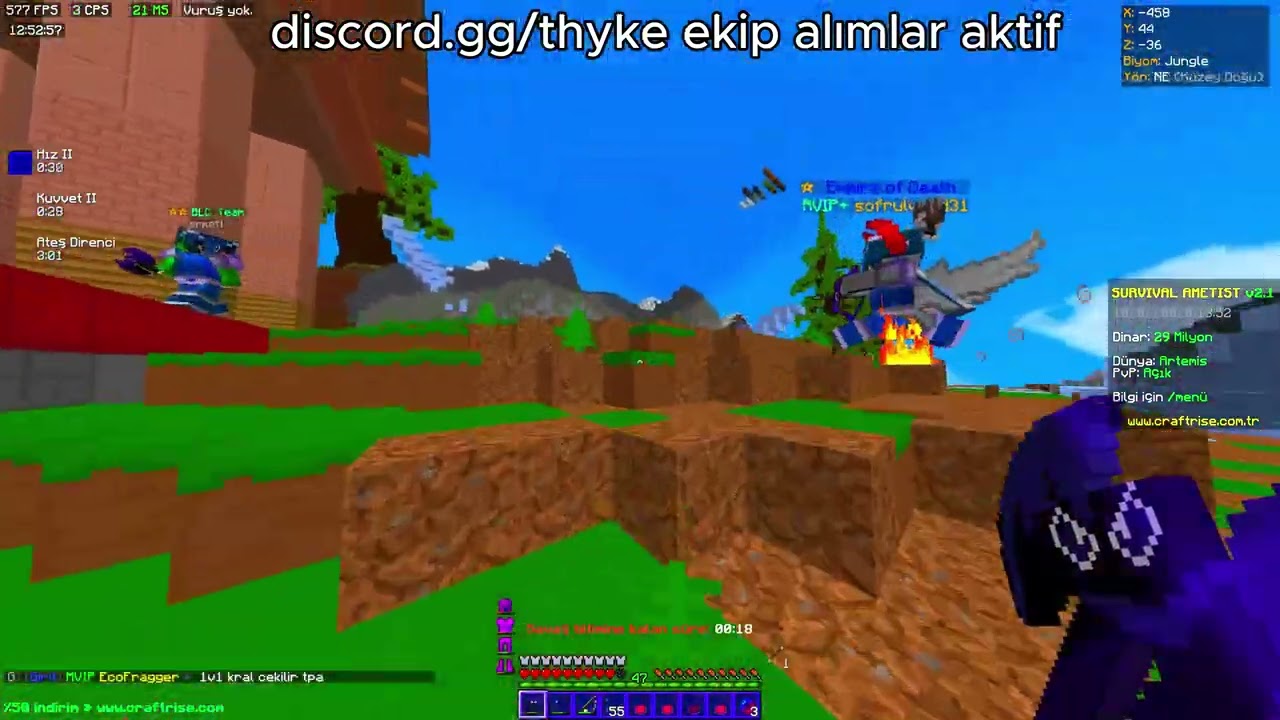 Sene 1900 Çift Sıfır / Craftrise Ametist PvP/ARTEMİS PVP/NT PVP #craftrise #ametist #survivalametist