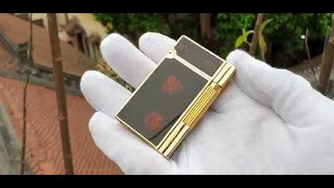 Deva.vn Bật lửa Dupont D20V sơn mài kim sa kiểu mới 2019 giá 750k