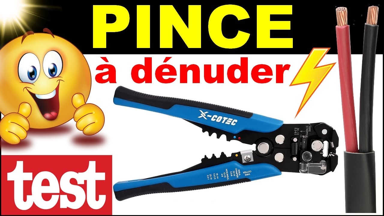 X-COTEC Pince à Dénuder, Pince Coupante Electricien, Denudeur Cable  Electrique Multifonction 3 en 1, Outillage Electricien Réglable pour Couper  Câbles Sertir Dénuder : : Bricolage