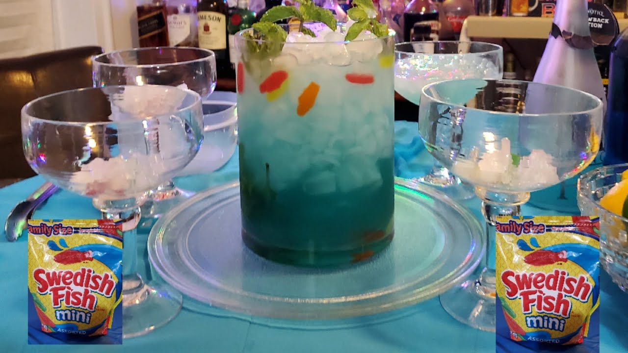 HPNOTIQ COCKTAIL "SWEDISH FISH AQUARIUM" ( MOM created Cocktail for my Birthday) YouTube