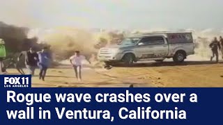 Rogue California wave sends people scrambling for safety